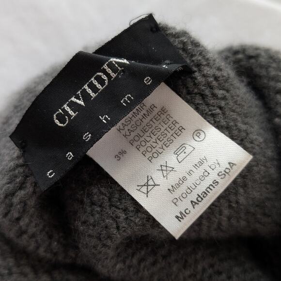 CIVIDINI Cashmere Gray Knit Cashmere High Neck Sleeveless Italy Sweater, size 44 - Picture 6 of 6